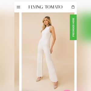 White Denim Jumpsuit NWT